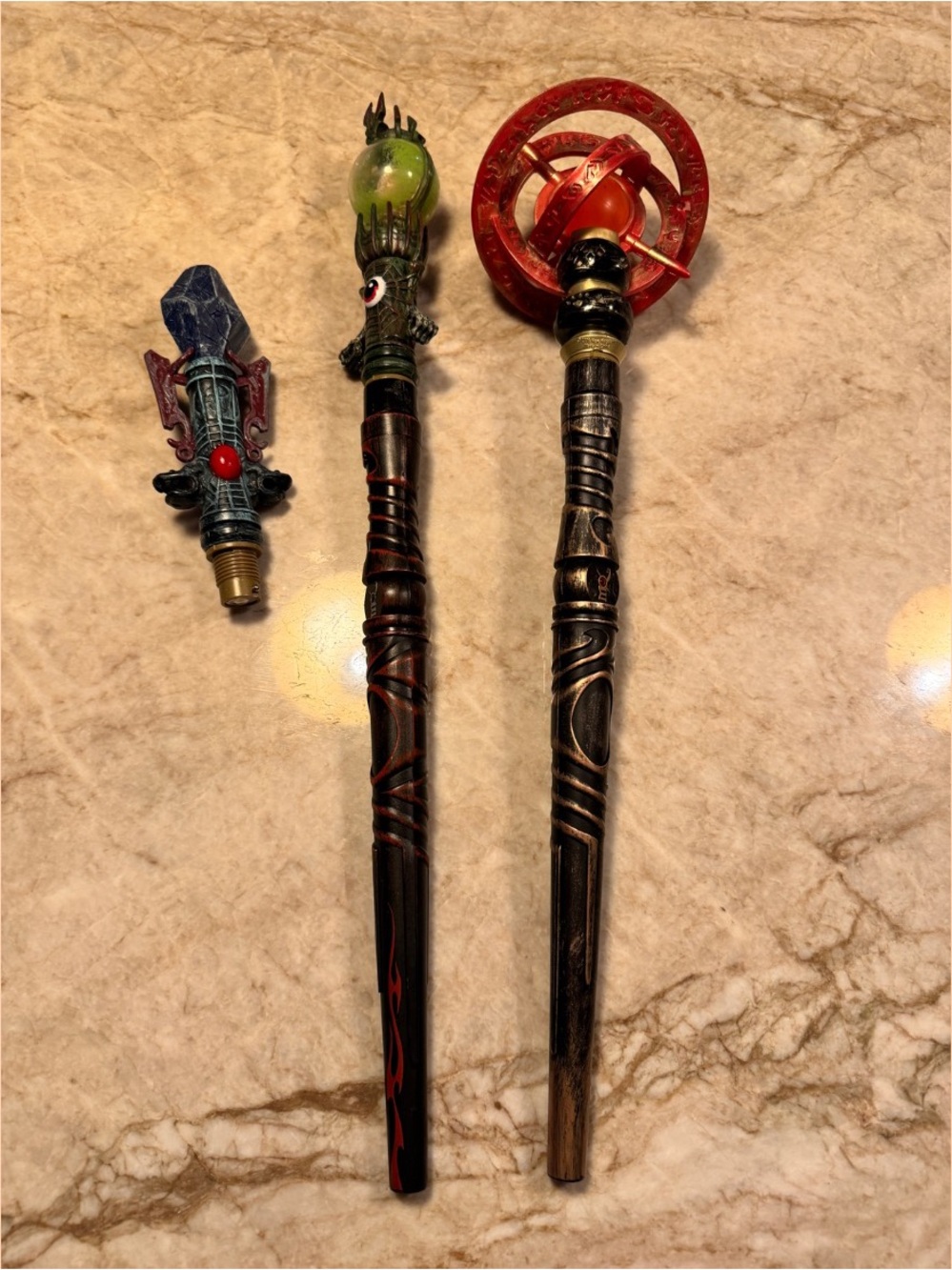 MagicQuest Wand Bundle for Great Wolf Lodge 2 Interactive Wands + 3 Toppers